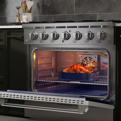 36" Professional Gas Range for Serious Home Cooking, ETL Certified | 20,000 BTU High-Output Burner, True Convection Oven & Infrared Broiler, Designed for Entertaining and Everyday Mastery