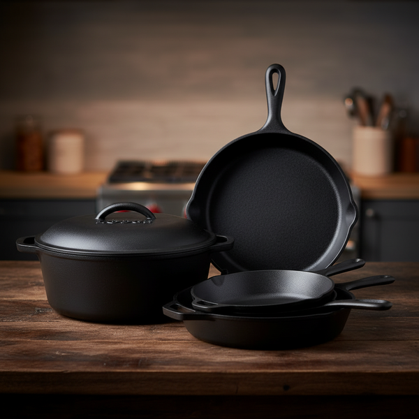 5-Piece Cast Iron Cookware Set